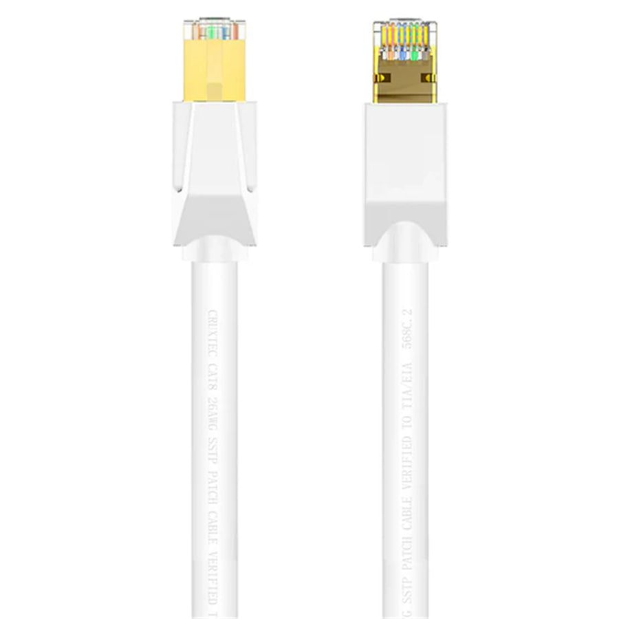 Cruxtec   Cat8 Ethernet Cable - 20m - White