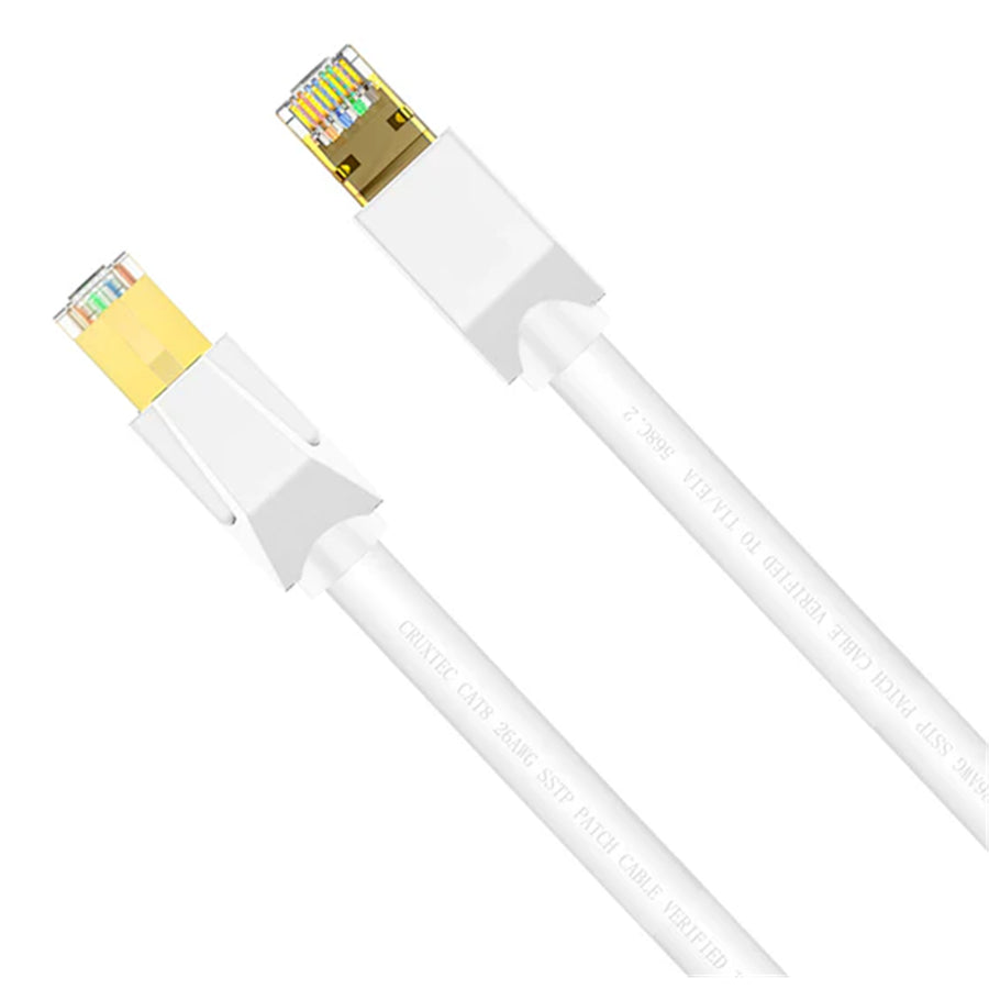Cruxtec   Cat8 Ethernet Cable - 20m - White