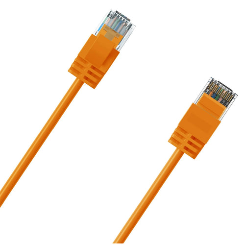 Cruxtec Cat6A Ultra Slim Ethernet Cable - 50cm - Orange