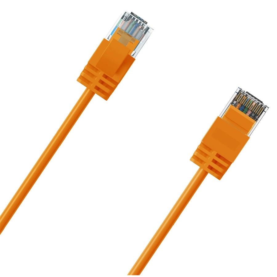 Cruxtec Cat6A Ultra Slim Ethernet Cable - 50cm - Orange