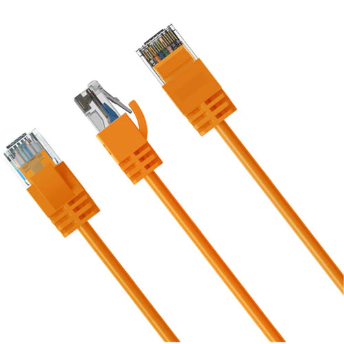 Cruxtec Cat6A Ultra Slim Ethernet Cable - 50cm - Orange