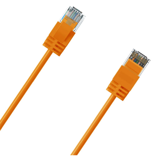 Cruxtec Cat6A Ultra Slim Ethernet Cable - 1.5m - Orange