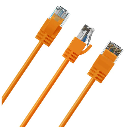 Cruxtec Cat6A Ultra Slim Ethernet Cable - 1.5m - Orange