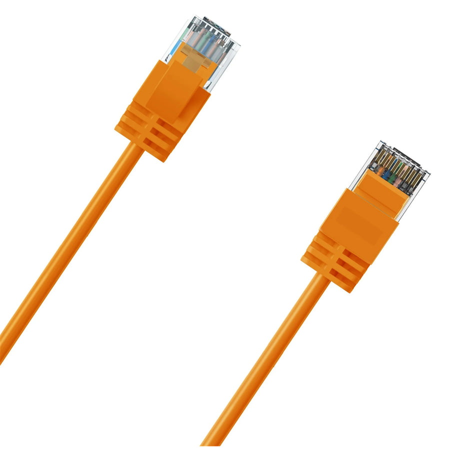 Cruxtec Cat6A Ultra Slim Ethernet Cable - 2m - Orange