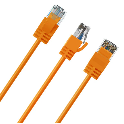 Cruxtec Cat6A Ultra Slim Ethernet Cable - 2m - Orange