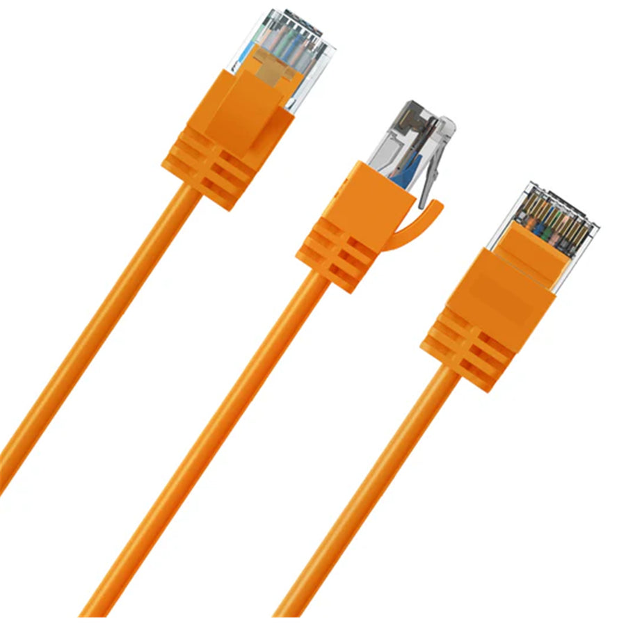 Cruxtec Cat6A Ultra Slim Ethernet Cable - 3m - Orange