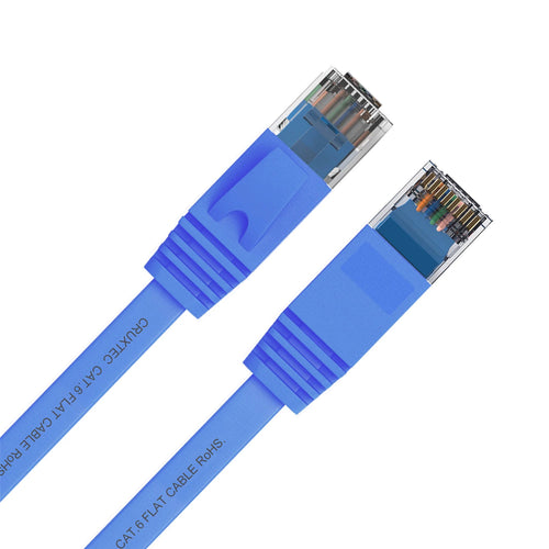 Cruxtec Cat6 Flat Ethernet Cable - 30m - Blue