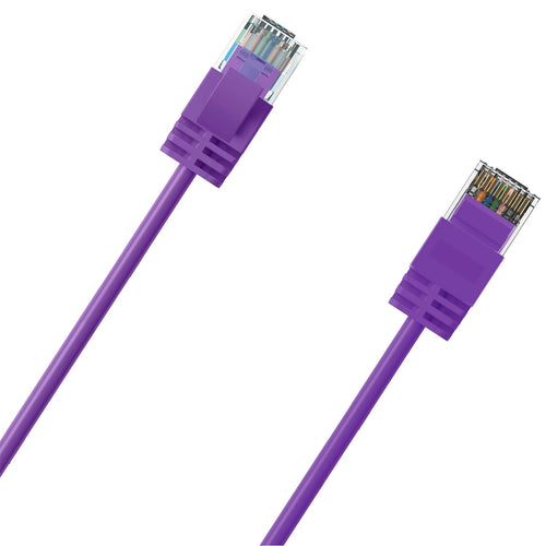 Cruxtec Cat6A Ultra Slim Ethernet Cable - 2m - Purple