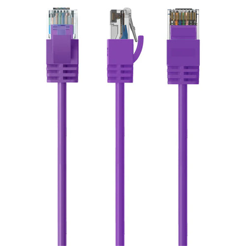Cruxtec Cat6A Ultra Slim Ethernet Cable - 2m - Purple