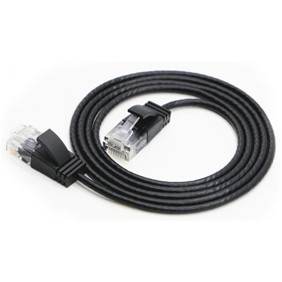 Cruxtec Cat6A Ultra Slim Ethernet Cable - 30cm - Black
