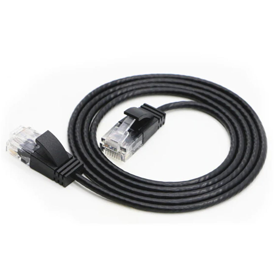 Cruxtec Cat6A Ultra Slim Ethernet Cable - 50cm - Black