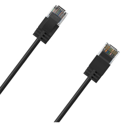 Cruxtec Cat6A Ultra Slim Ethernet Cable - 1m - Black