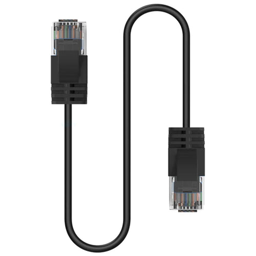 Cruxtec Cat6A Ultra Slim Ethernet Cable - 1m - Black