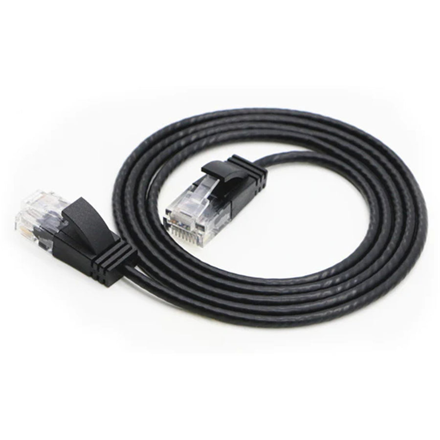 Cruxtec Cat6A Ultra Slim Ethernet Cable - 1m - Black