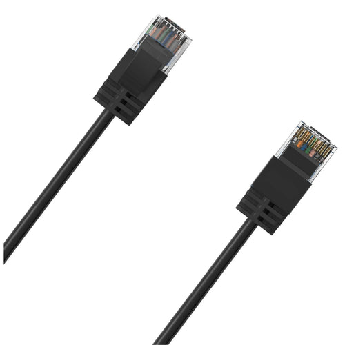 Cruxtec Cat6A Ultra Slim Ethernet Cable - 1.5m - Black