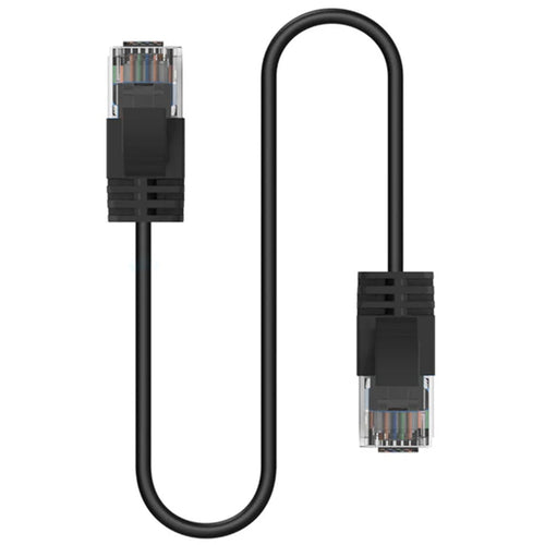 Cruxtec Cat6A Ultra Slim Ethernet Cable - 1.5m - Black