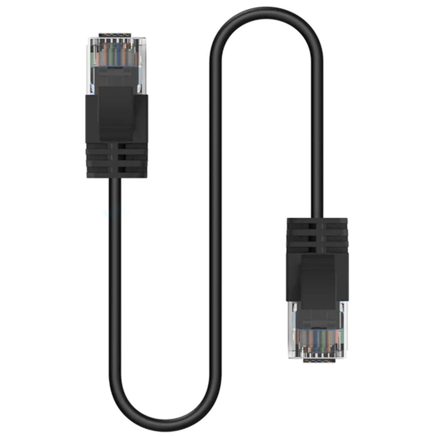 Cruxtec Cat6A Ultra Slim Ethernet Cable - 1.5m - Black