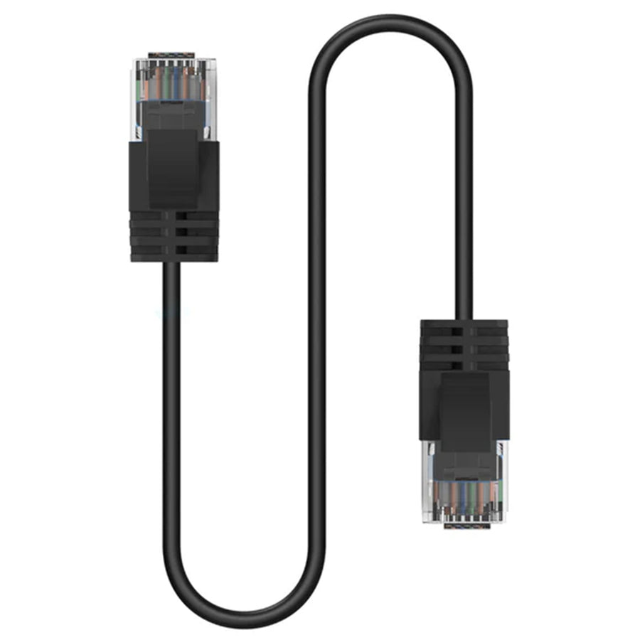 Cruxtec Cat6A Ultra Slim Ethernet Cable - 2m - Black