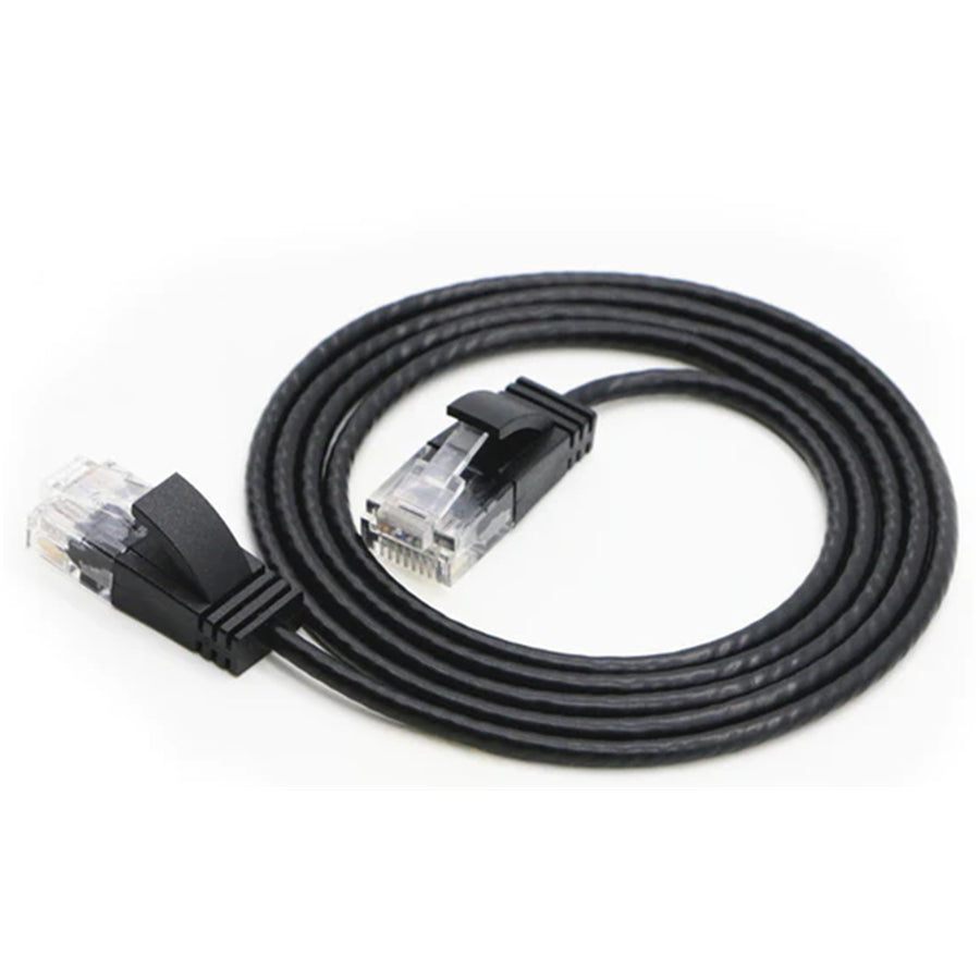 Cruxtec Cat6A Ultra Slim Ethernet Cable - 2m - Black