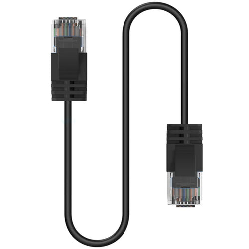 Cruxtec Cat6A Ultra Slim Ethernet Cable - 3m - Black