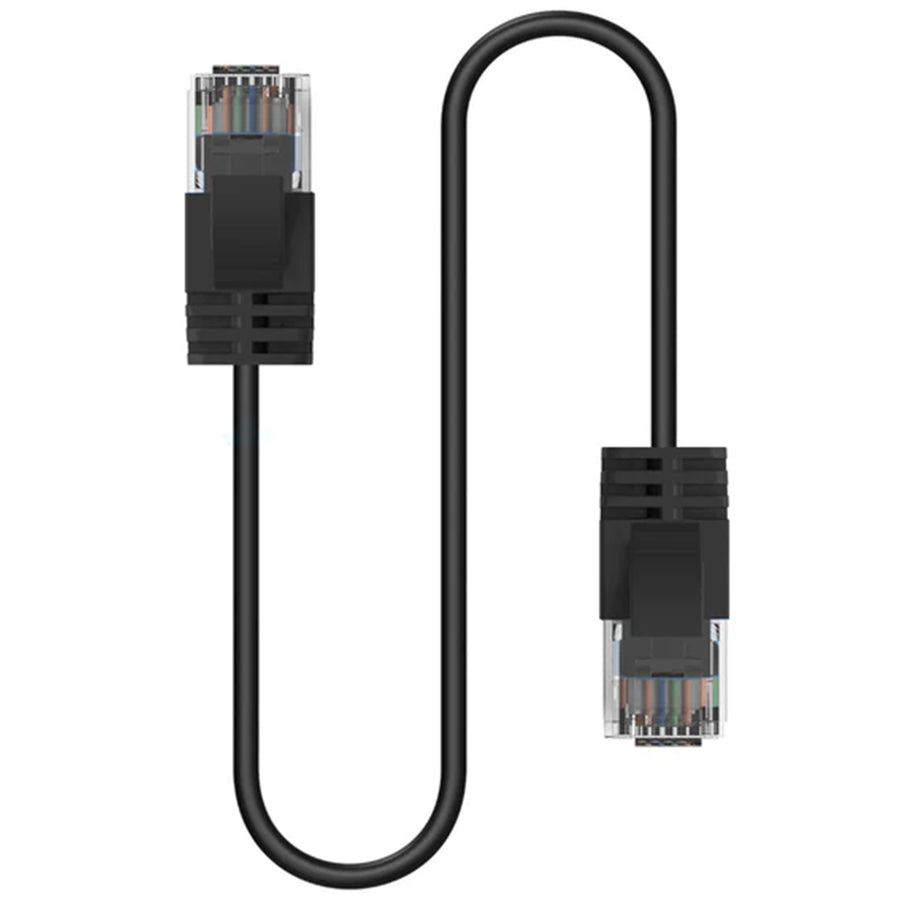 Cruxtec Cat6A Ultra Slim Ethernet Cable - 10m - Black