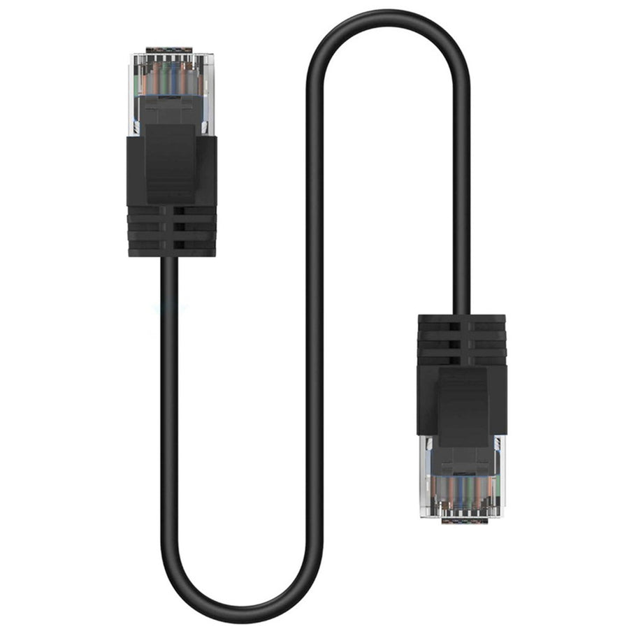 Cruxtec Cat6A Ultra Slim Ethernet Cable - 15m - Black