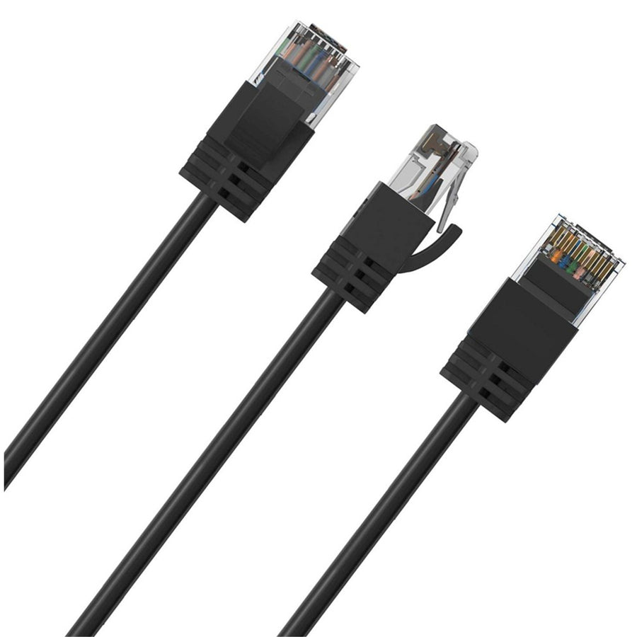 Cruxtec Cat6A Ultra Slim Ethernet Cable - 15m - Black