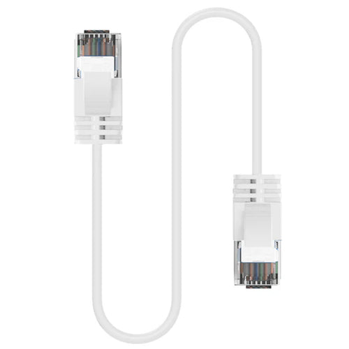 Cruxtec Cat6A Ultra Slim Ethernet Cable - 1m - White
