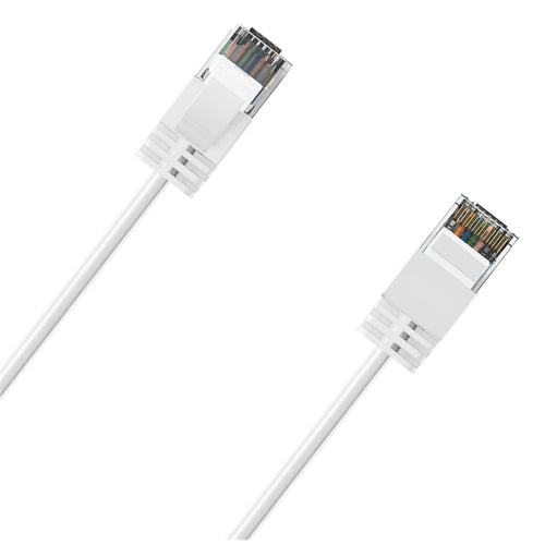 Cruxtec Cat6A Ultra Slim Ethernet Cable - 5m - White