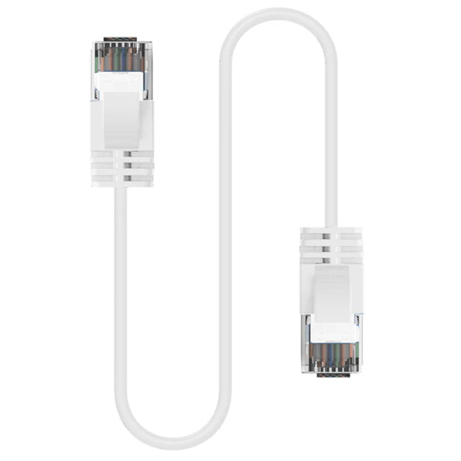 Cruxtec Cat6A Ultra Slim Ethernet Cable - 10m - White