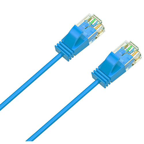Cruxtec Cat6A Ultra Slim Ethernet Cable - 30cm - Blue