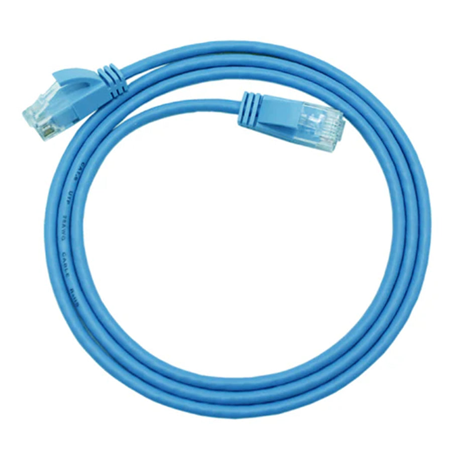 Cruxtec Cat6A Ultra Slim Ethernet Cable - 10m - Blue