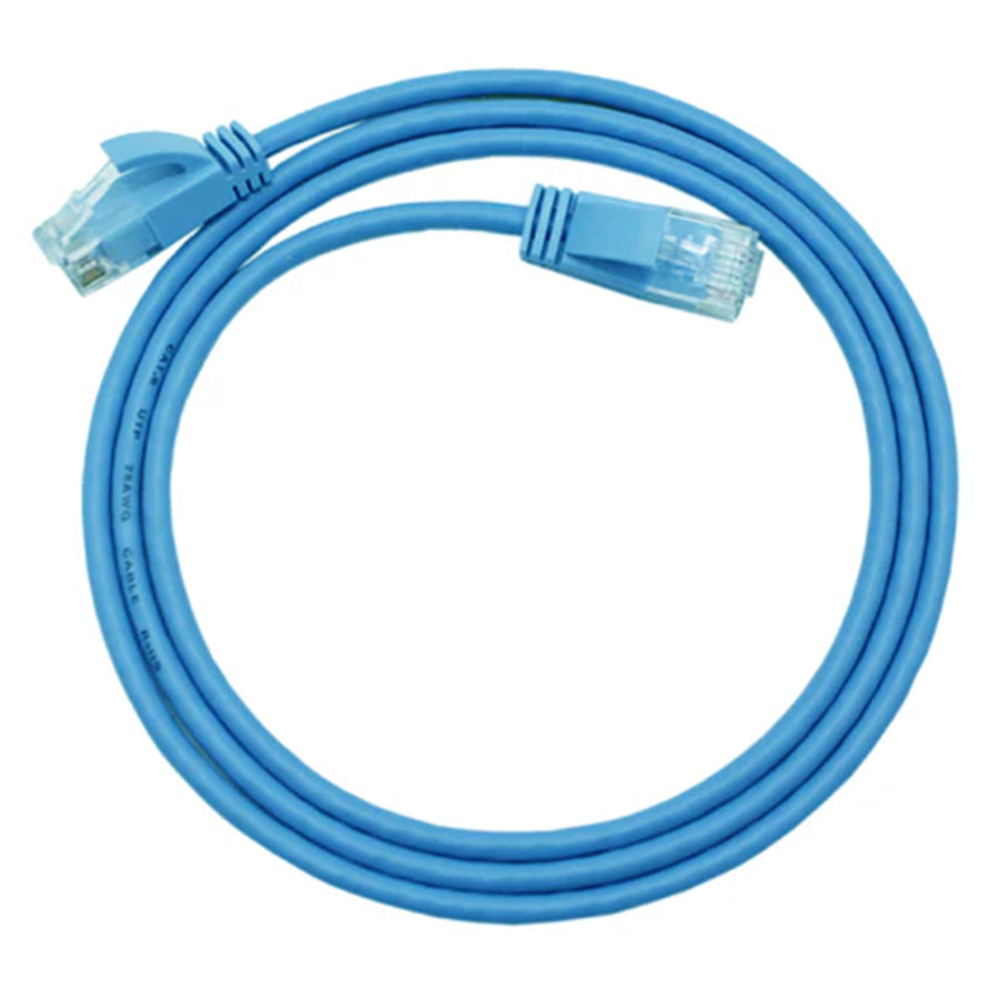Cruxtec Cat6A Ultra Slim Ethernet Cable - 20m - Blue