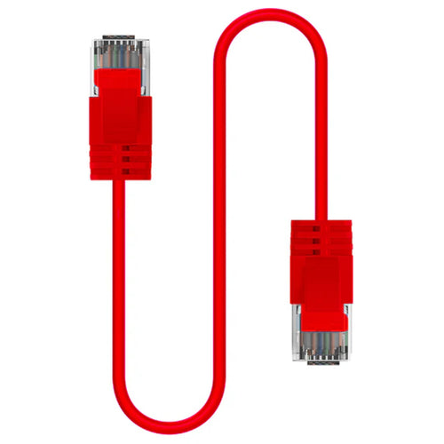 Cruxtec Cat6A Ultra Slim Ethernet Cable - 50cm - Red