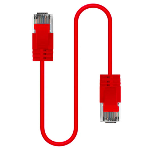 Cruxtec Cat6A Ultra Slim Ethernet Cable - 1.5m - Red