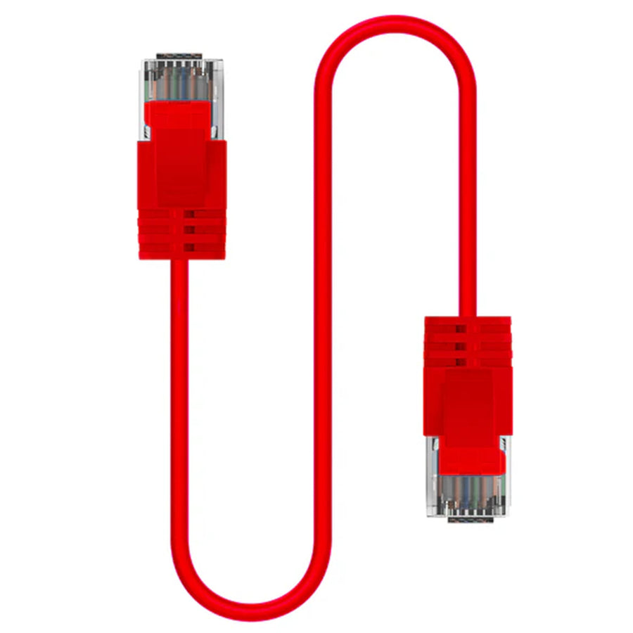 Cruxtec Cat6A Ultra Slim Ethernet Cable - 1.5m - Red