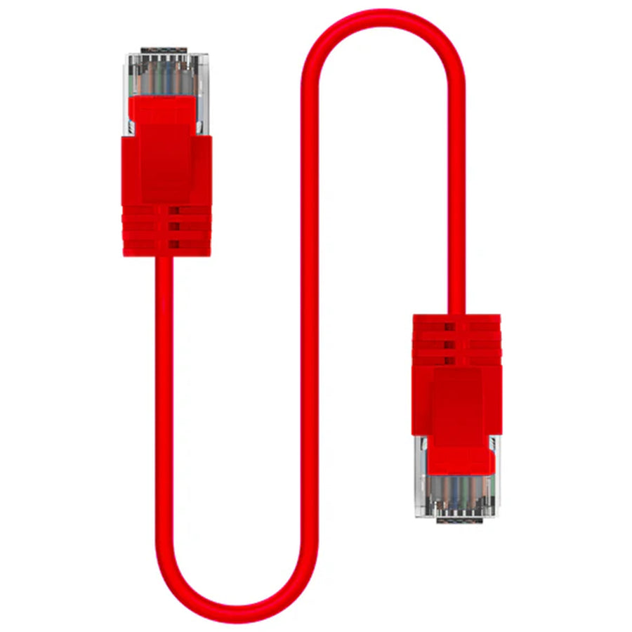 Cruxtec Cat6A Ultra Slim Ethernet Cable - 2m - Red