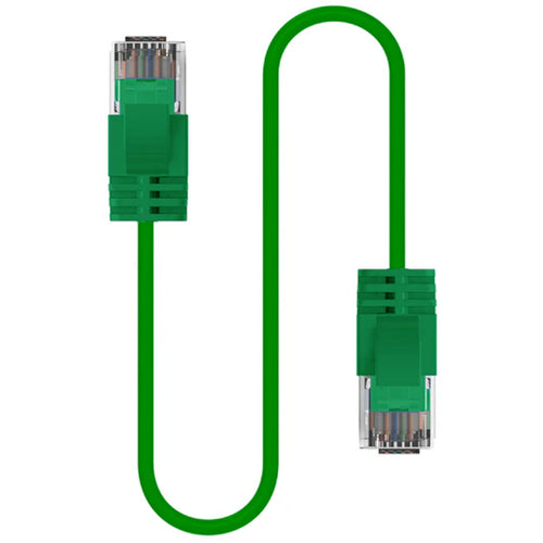 Cruxtec Cat6A Ultra Slim Ethernet Cable - 50cm - Green