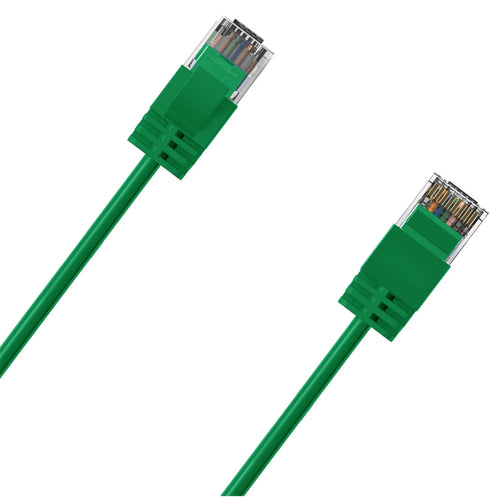 Cruxtec Cat6A Ultra Slim Ethernet Cable - 1m - Green
