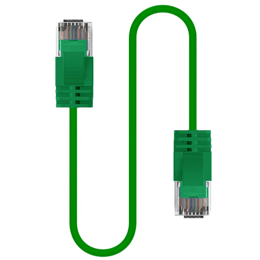 Cruxtec Cat6A Ultra Slim Ethernet Cable - 3m - Green