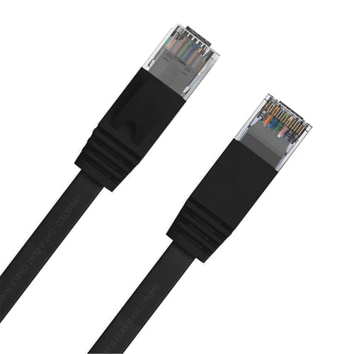 Cruxtec Cat6 Flat Ethernet Cable - 5m - Black