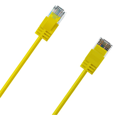 Cruxtec Cat6A Ultra Slim Ethernet Cable - 1m - Yellow