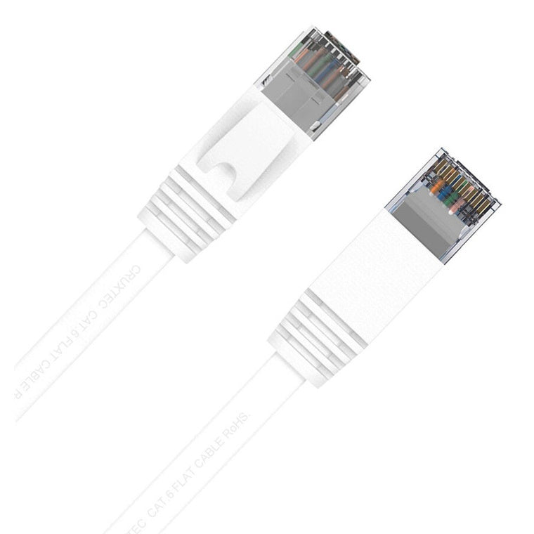Cruxtec Cat6 Flat Ethernet Cable - 5m - White