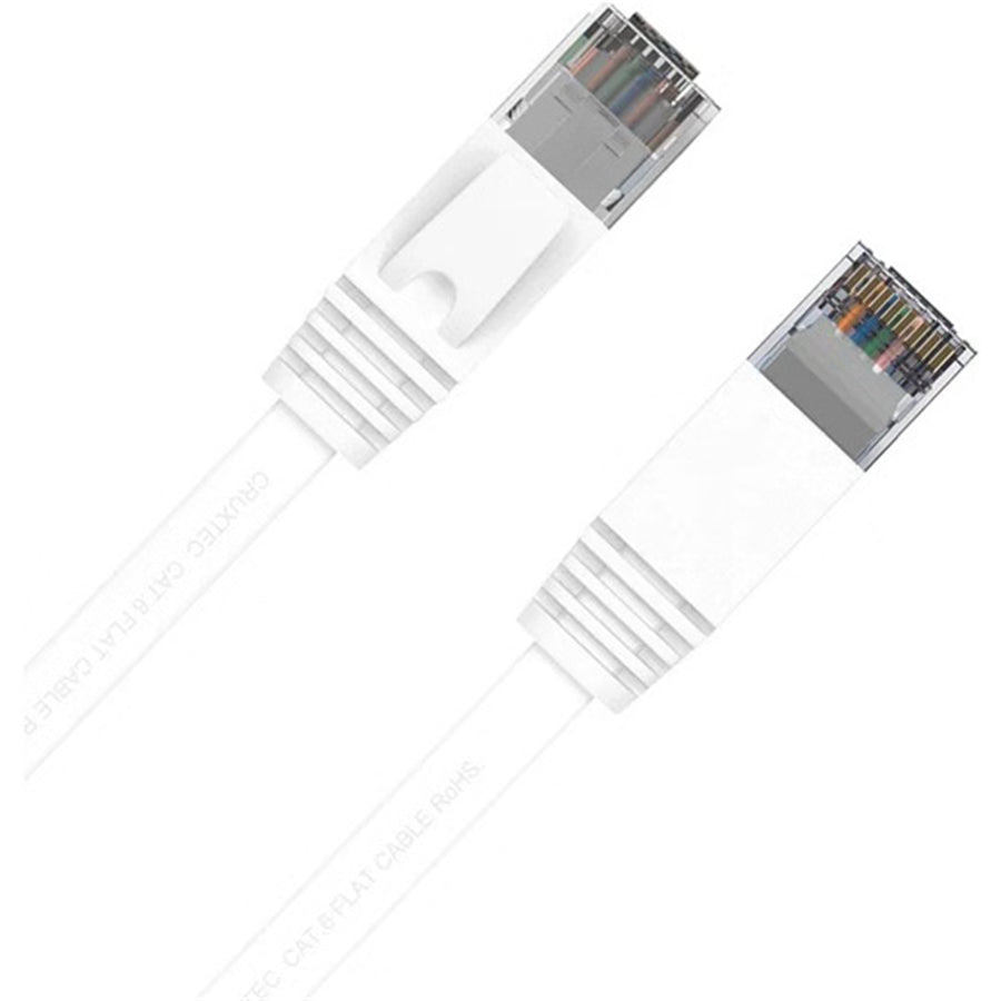 Cruxtec Cat6 Flat Ethernet Cable - 15m - White