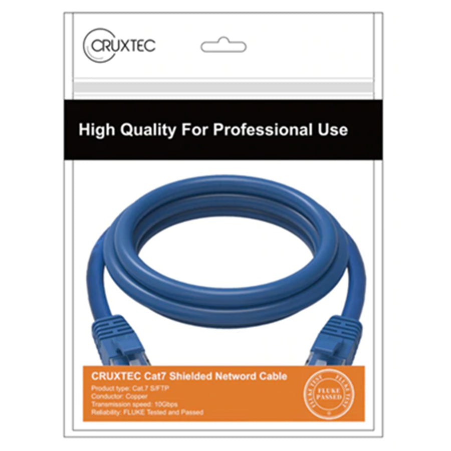 Cruxtec   Cat7 Ethernet Cable - 1m - Blue