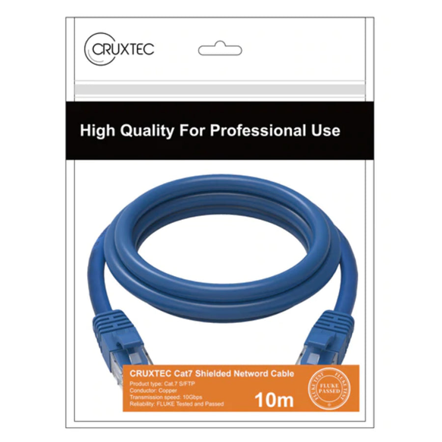 Cruxtec   Cat7 Ethernet Cable - 10m - Blue
