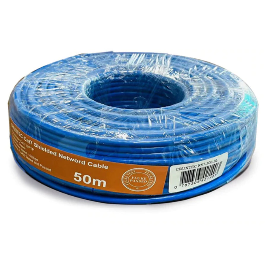 Cruxtec   Cat7 Ethernet Cable - 50m - Blue
