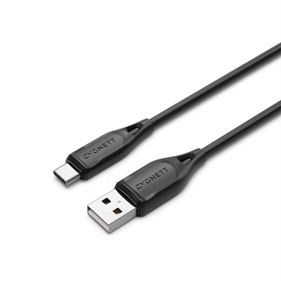 Cygnett Essentials USB-A to USB-C Cable - 2m  - Black