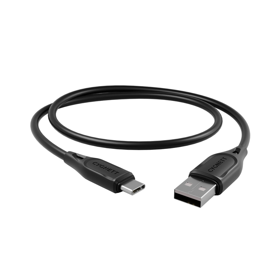 Cygnett Essentials USB-A to USB-C Cable - 2m  - Black
