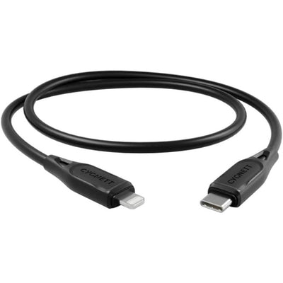 Cygnett Essentials USB-C to Lightning Cable - 1m - Black